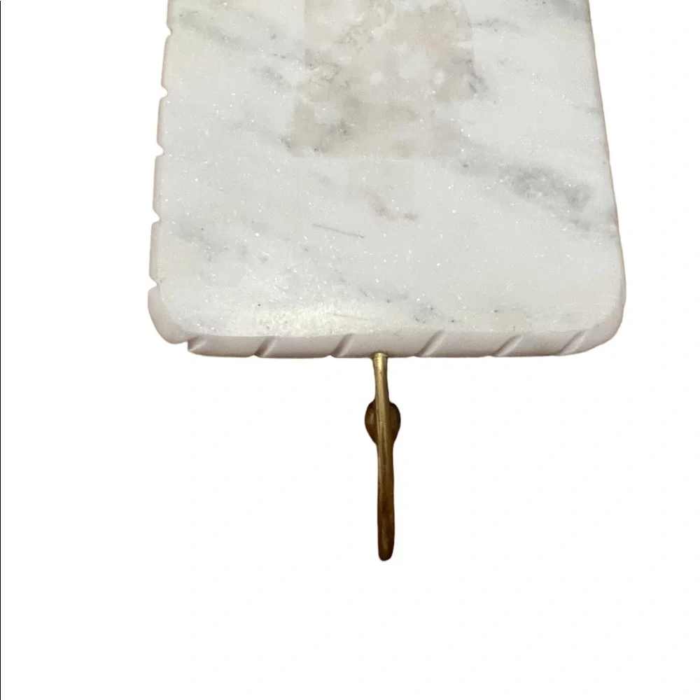Marble and brass “Ampersand” Wall Hooks (Set of Two)